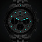 BERNY Chronograph Watches for Men Aviation Multifunction Quartz Men's Watch Date Sapphire Super Luminous Luxury Wristwatch