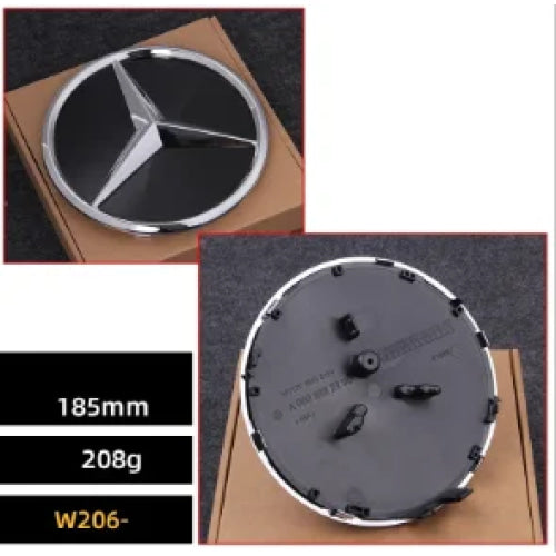 Car Front Grille Emblem Star Badge  Logo Chrome black Silver 3D Mirror Mercedes Benz W205 W204 W253 W213 W206 W166 gle VVVglc
