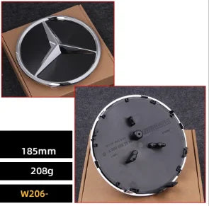 Car Front Grille Emblem Star Badge  Logo Chrome black Silver 3D Mirror Mercedes Benz W205 W204 W253 W213 W206 W166 gle VVVglc