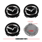 4pcs 56mm Car styling Wheel Center Hub Caps Rim Caps Covers Emblem For Mazda 2 3 5 6 Axela Atenza Speed 6 CX-3 CX-4 CX 5 CX-7
