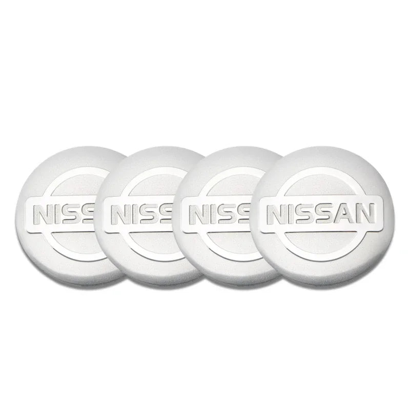 56mm Car Wheel Center Stickers Hub Emblem Decals for Nissan Qashqai X-Trail Patrol Note Leaf Altima Maxima Micra Murano Rogue