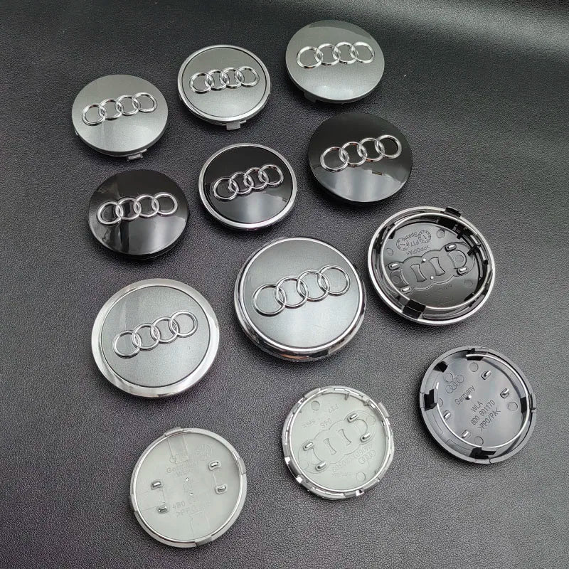 4pcs 60mm 61mm 68mm  Audi Hub Caps Car Wheel Center Caps  For Audi A1 A2 A3 A4 A5 A6 A7 A8 S3 S6 Q3 Q5 Q7 Accessories