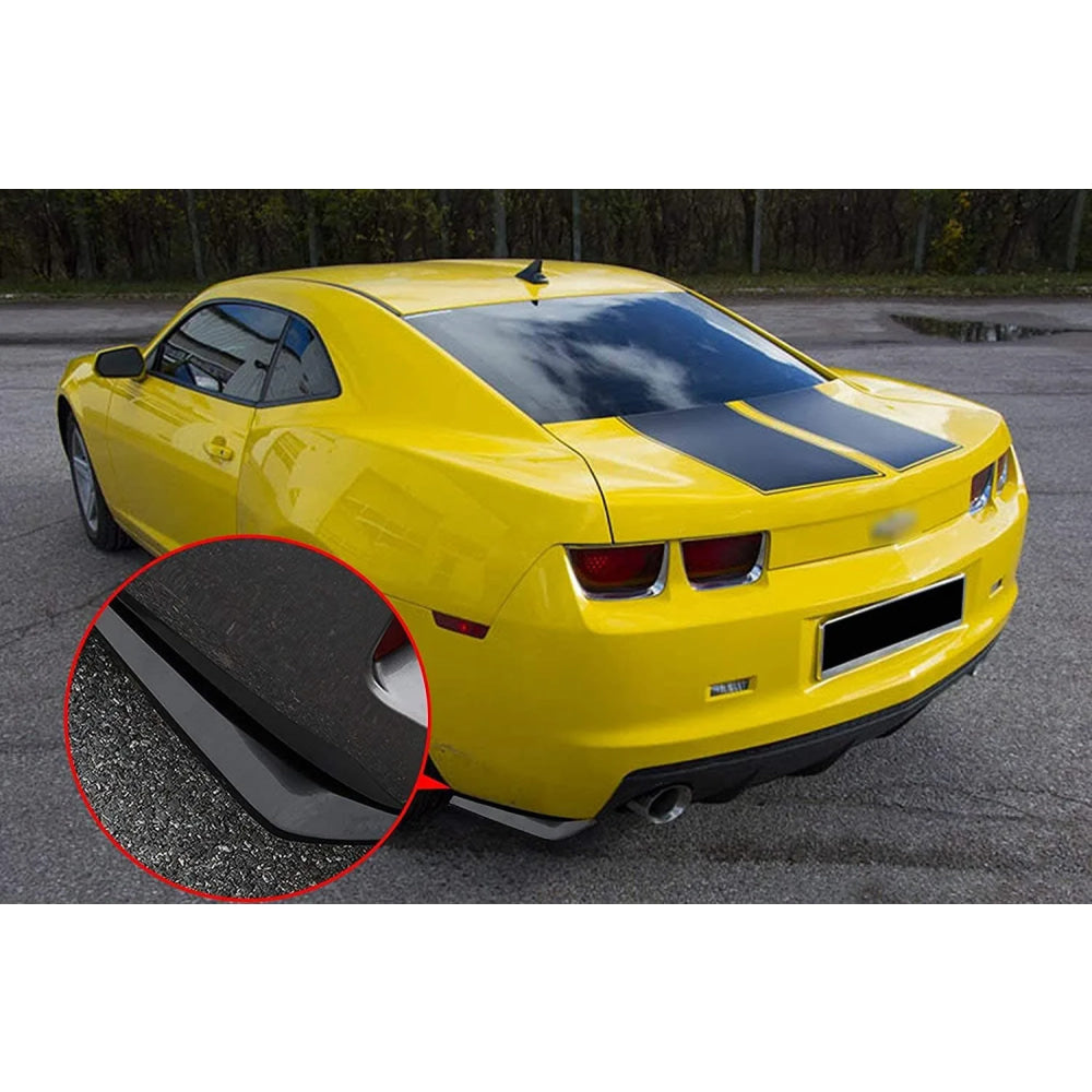 2Pcs/Set Glossy Black JDM Racing Rear Bumper Lip Canard Protector Splitter Diffuser Valence Spoiler Fin Trim W/ Screws Universal