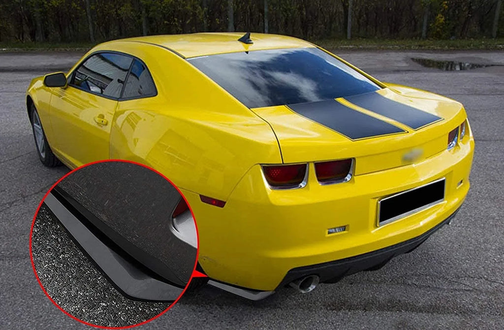 2Pcs/Set Glossy Black JDM Racing Rear Bumper Lip Canard Protector Splitter Diffuser Valence Spoiler Fin Trim W/ Screws Universal