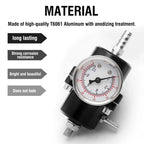 Universal 1Set Adjustable Fuel Pressure Regulator + Gauge+ Fitting Kit Aluminum Black Blue Red Silver
