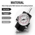 Universal 1Set Adjustable Fuel Pressure Regulator + Gauge+ Fitting Kit Aluminum Black Blue Red Silver