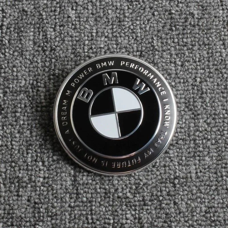 7Pcs 82mm 74mm 68mm 45mm Used For The 50th Anniversary Of BMW/new Black And White Badge ABS Badge For Wheel Rim And Hub Cap