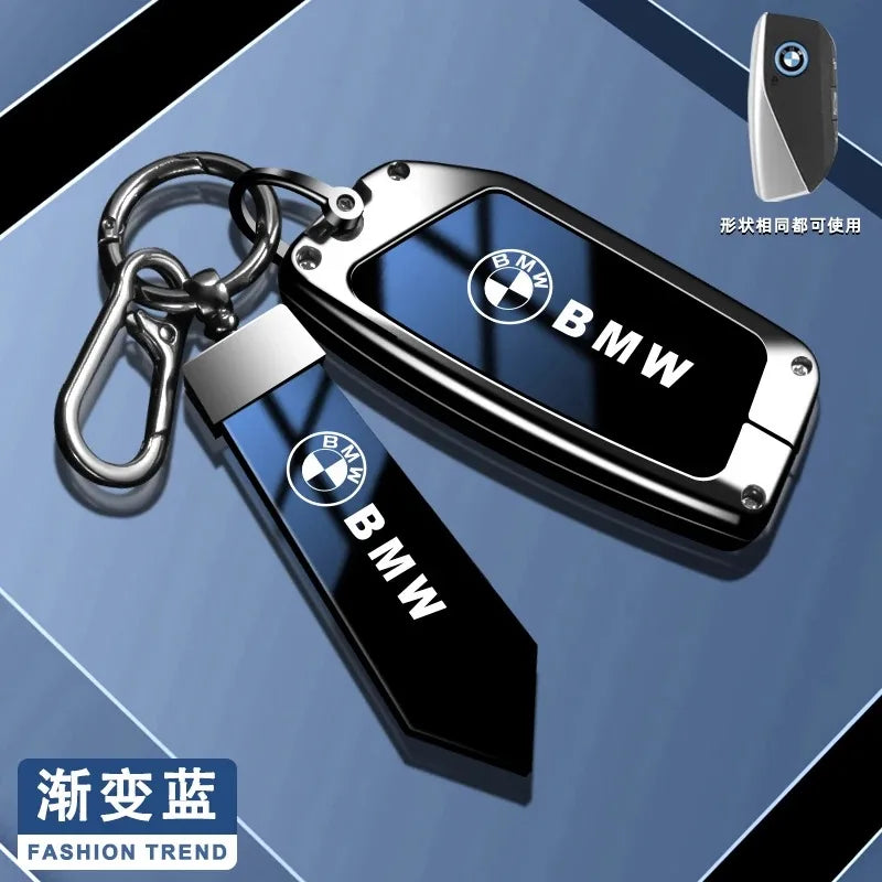 New Metal Car Key Case Cover Shell Fob For BMW i7 X7 G07 LCI iX I20 X1 U11 7 Series G70 G09 XM U06 G81 M3 2023 Protector Keyless