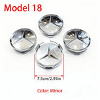 4Pcs 60mm 75mm Car Wheel Center Hub For Mercedes Benz AMG class W205 W203 GLC GLK W206 W220 W211 A180 Cap Rim Cover Accessories
