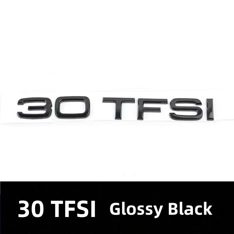 Car Rear Trunk Emblem Sticker For Audi A3 A4 A5 A6 A7 A8 Q3 Q5 Q7 Original Size Quarrto Sline Emblem ABS Black Refit Accessories