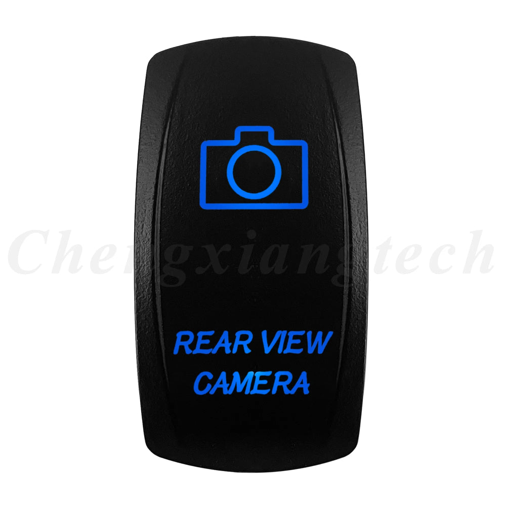 12V 20A Blue Led Car Boat Laser Rocker Switch ON OFF, (ON) OFF, ON OFF ON, (ON) OFF ON, (ON) OFF (ON) Waterproof