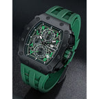 TSAR BOMBA Watch for Men Luxury Brand Tonneau Design Waterproof Clock Stainless Steel Wristwatch Fashion Rectangle Mens Watch