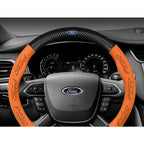 For Ford Mondeo Focus Raptor Puma Edge Explorer Ecosport Ranger F150 Kuga Car Suede Carbon fiber Anti-slip Steering Wheel Cover