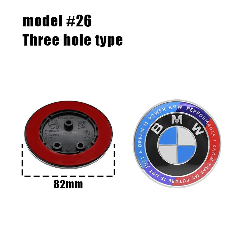 82mm 74mm car Front Hood Emblem rear boot trunk logo For BMW M G20 G32 G11 X3 X5 X4 X6 X7 G30 G12 F40 F30 X1 Accessories