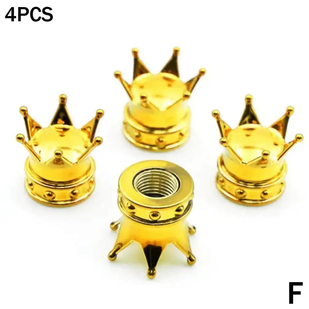 4PCS Crown Style Tire Valve Stem Caps, Air Caps Cover, Aluminum Alloy Dustproof And Waterproof Valve Caps Cover For All Toyota