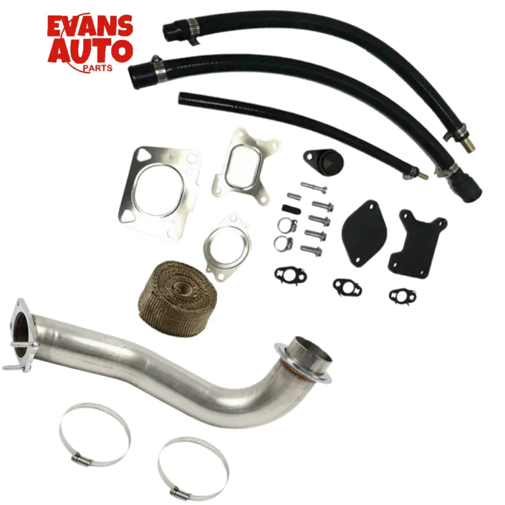 3.5'' Downpipe Exhaust EGR Valve Kit for Chevrolet Silverado & GMC Sierra 2017-2023 LSierra 2017-2023 l5p Duramax 6.6L Down Pipe