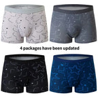4/5 Uds. Pantalones cortos estampados de talla europea y americana a la moda para hombre, ropa interior cómoda de talla grande para hombre, bañador Sexy