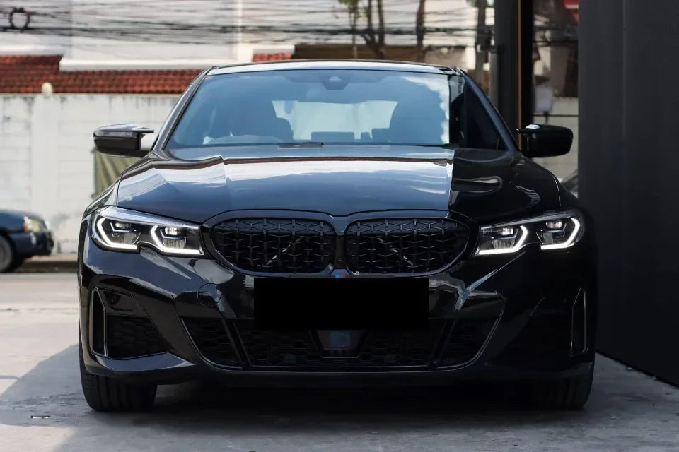 XVIP For BMW G20 3-Series G20 G21 G28 2019-2023 Front Bumper Hood Kidney Racing Grilles Replacement Black Diamond Meteor Style