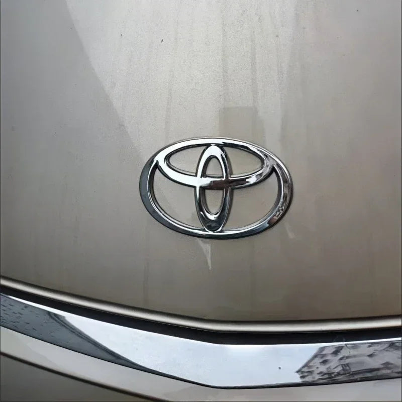 1pc 3D Car Emblem sticker For Toyota Front Grill Hood Rear Trunk Logo Corolla Camry RAV4 Hilux Yaris Prius Prado Badge Accessory