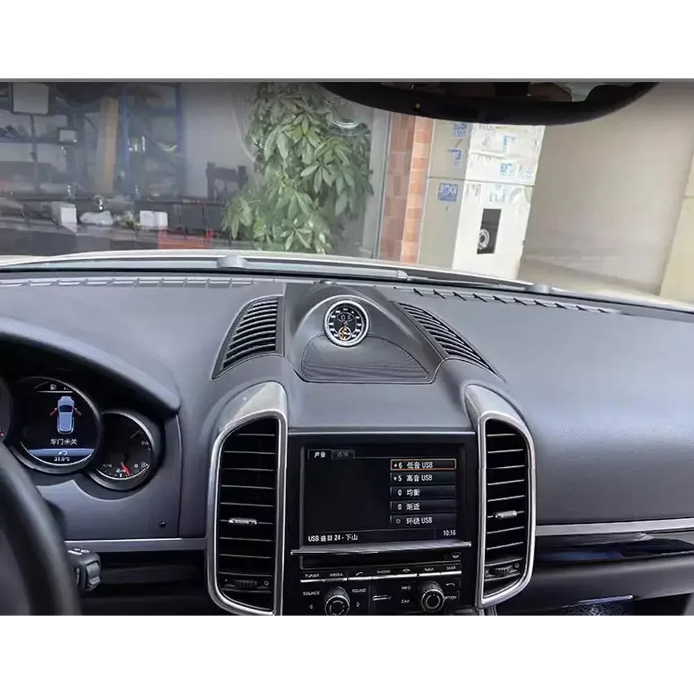 Car Stopwatch Panel Cover For Porsche Cayenne 958 chrono watch Interior Center Dashboard Clock Compass Modification Accessories