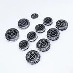 BMW 7Pcs Badge Logo 3D Wheel Center Cap Set Fit E36 E46 E53 E90 E60 E93 E87 G01 G20 E30 X1 X3 X5 X6 X7 F30 F20 Auto Accessories