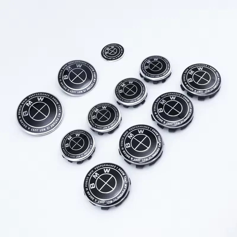 BMW 7Pcs Badge Logo 3D Wheel Center Cap Set Fit E36 E46 E53 E90 E60 E93 E87 G01 G20 E30 X1 X3 X5 X6 X7 F30 F20 Auto Accessories