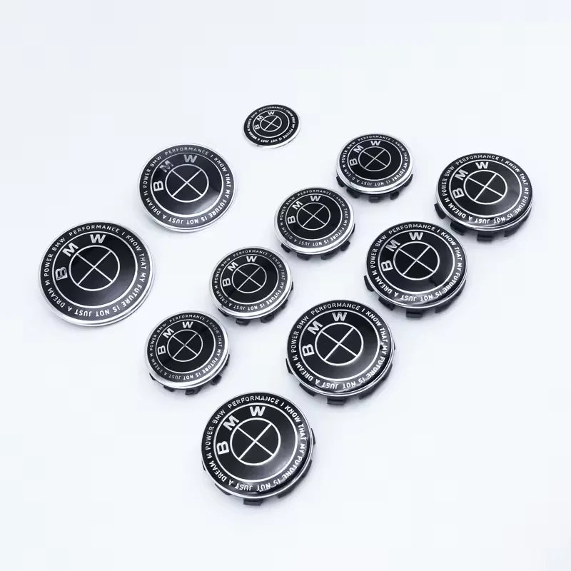 BMW 7Pcs Badge Logo 3D Wheel Center Cap Set Fit E36 E46 E53 E90 E60 E93 E87 G01 G20 E30 X1 X3 X5 X6 X7 F30 F20 Auto Accessories