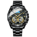 BINBOND Luxury Men Quartz Watches Fashion Concept Decorative Dial Casual Military Sports Wristwatch Waterproof Men's Clock