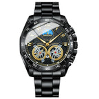 BINBOND Luxury Men Quartz Watches Fashion Concept Decorative Dial Casual Military Sports Wristwatch Waterproof Men's Clock