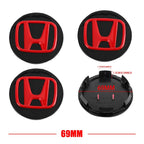 4pcs 56/58/60/69mm Car Wheel Center Hub Caps Accessories For Honda Type R Type S VTEC DOHC Modulo Vezel Legend Si RR Insight