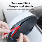 2/4Pcs Carbon Fiber Car Rearview Mirror Rain Shield Eyebrow Flexible Rearview Mirror Rain Shield Protector Eyebrow Rain Cover