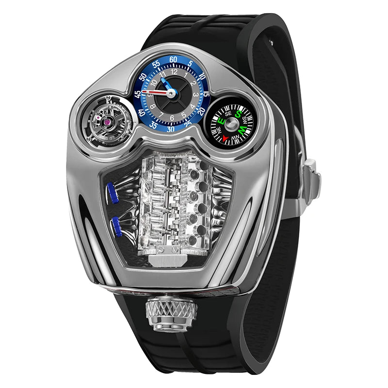 Reloj completamente automático de la mejor marca Pindu, motor de movimiento, diseño personalizado, interesante reloj clásico de moda