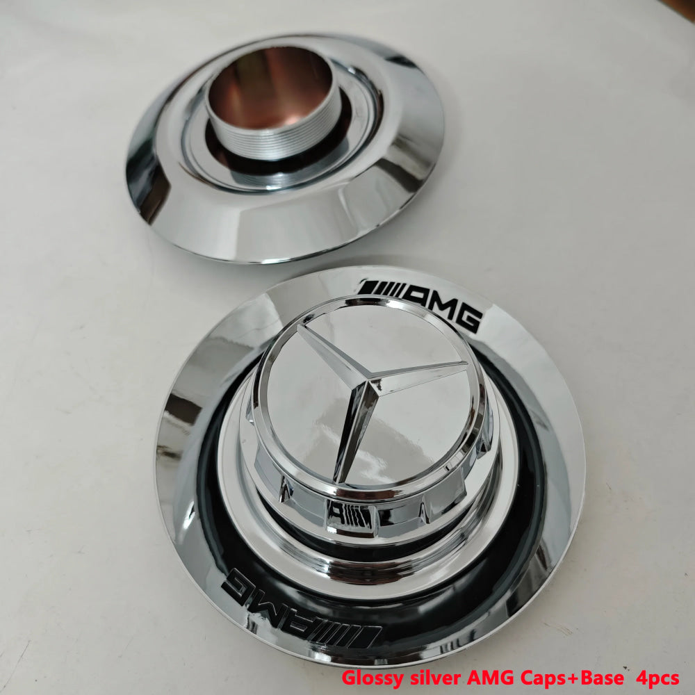 4PCS Aluminum Car Wheel Center Hub Caps for Mercedes-Benz A45S C63S E63S AMG GT GTS C190 Auto Styling Accessories
