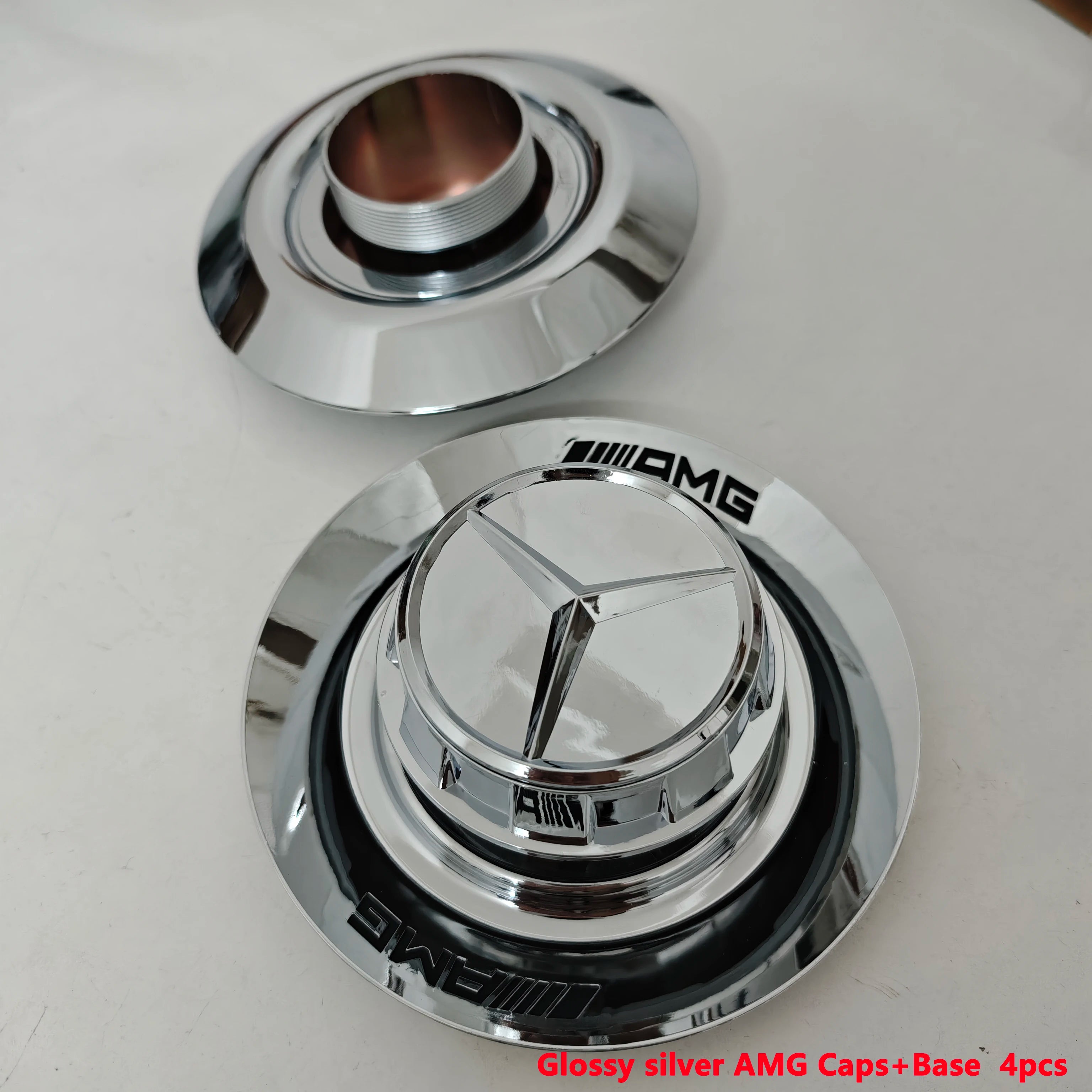4PCS Aluminum Car Wheel Center Hub Caps for Mercedes-Benz A45S C63S E63S AMG GT GTS C190 Auto Styling Accessories