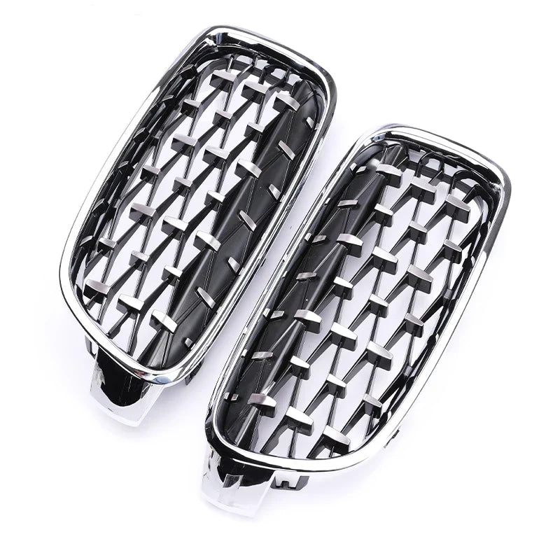 Kidney Front Racing Grille Chrome Black Silver Points Diamond Style Grill For BMW 3 Series F30 F31 2012-2019 320i 328i 330i 340i