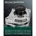 OE#104210-1240 12V 130A 6PK Alternator For Honda Accord Pilot Odyssey 3.5L V6 2011-2015