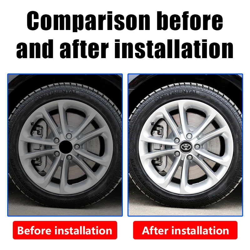4Pcs Car Wheel Center Hub Caps Emblem Badge Rim Dust Cover For Toyota Corolla Camry Highlander Yaris Prius CHR Auto Accessories
