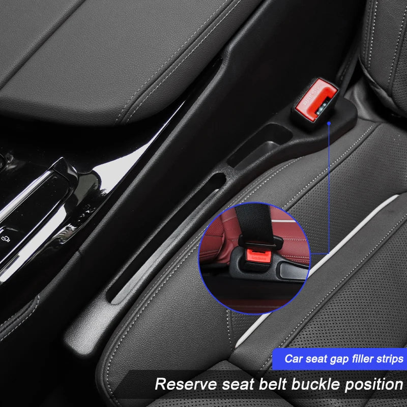 Tira de enchufe de costura lateral para asiento de coche, tira de relleno a prueba de fugas para todos los modelos de coche, billetera, soporte para teléfono, accesorios para coche, 2 uds.