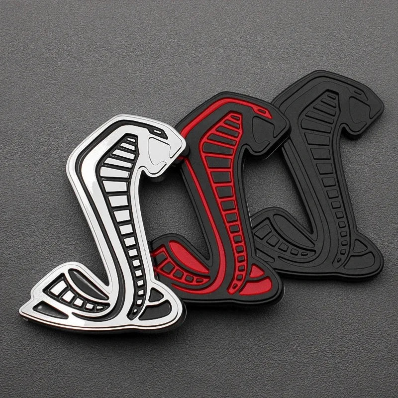 For Ford Focus SVT GT350 R GT500﻿ 3D Metal Snake Cobra Car Front Grille center grid Badge Emblem Side Fender Rear Trunk Sticker