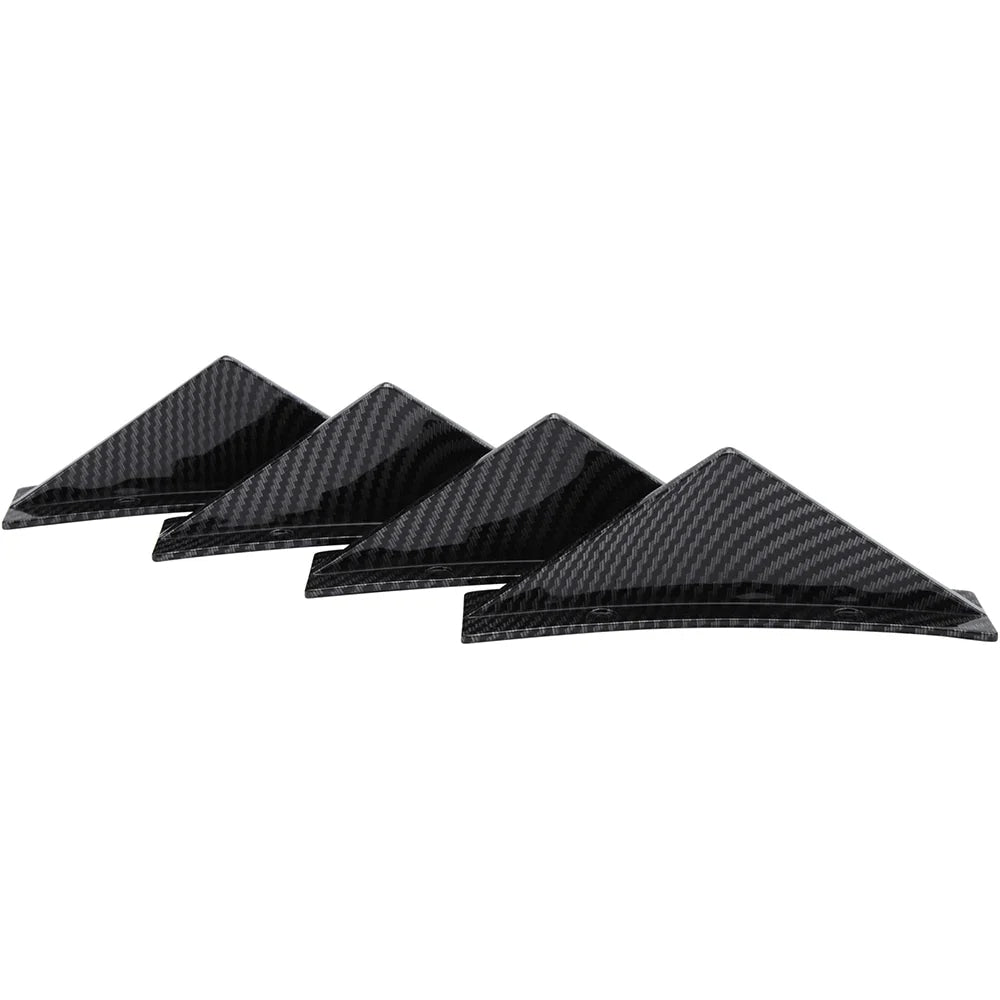 LAICY For Chevy Corvette C7 Z06 GS 14-19 Car Rear Bumper Lip Rear Diffuser Shark Fins Curved Spoiler Lip Wing Splitter 4 Fin