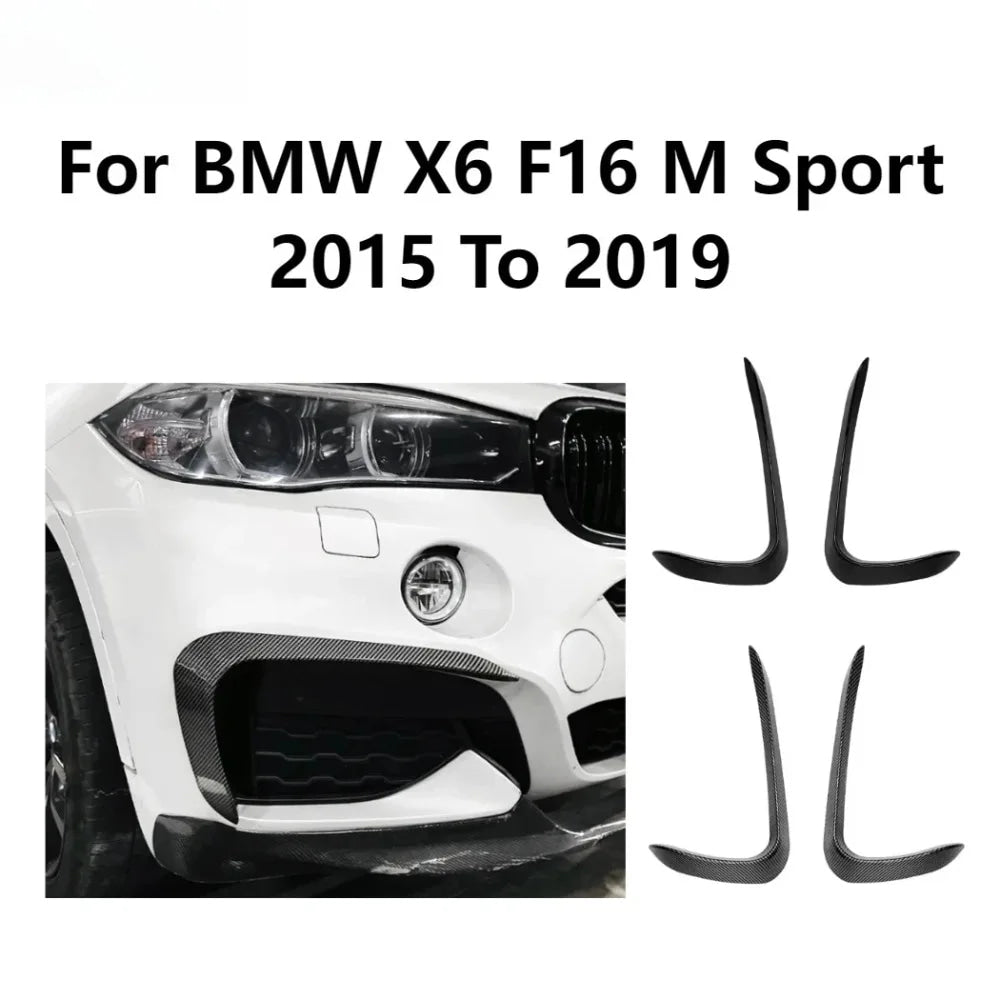 New Performance Gloss Black Front Bumper For BMW X6 F16 M Sport 2015 To 2019 ABS Splitter Lip Spoiler Diffuser By Body Kit