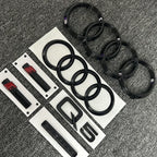 4 Ring Logo Car Front Hood Grill Emblem for Audi Q5 2014-2019 Q5 Sticker Quarrto Sline Side Decoration Rear Trunk Badge Sticker