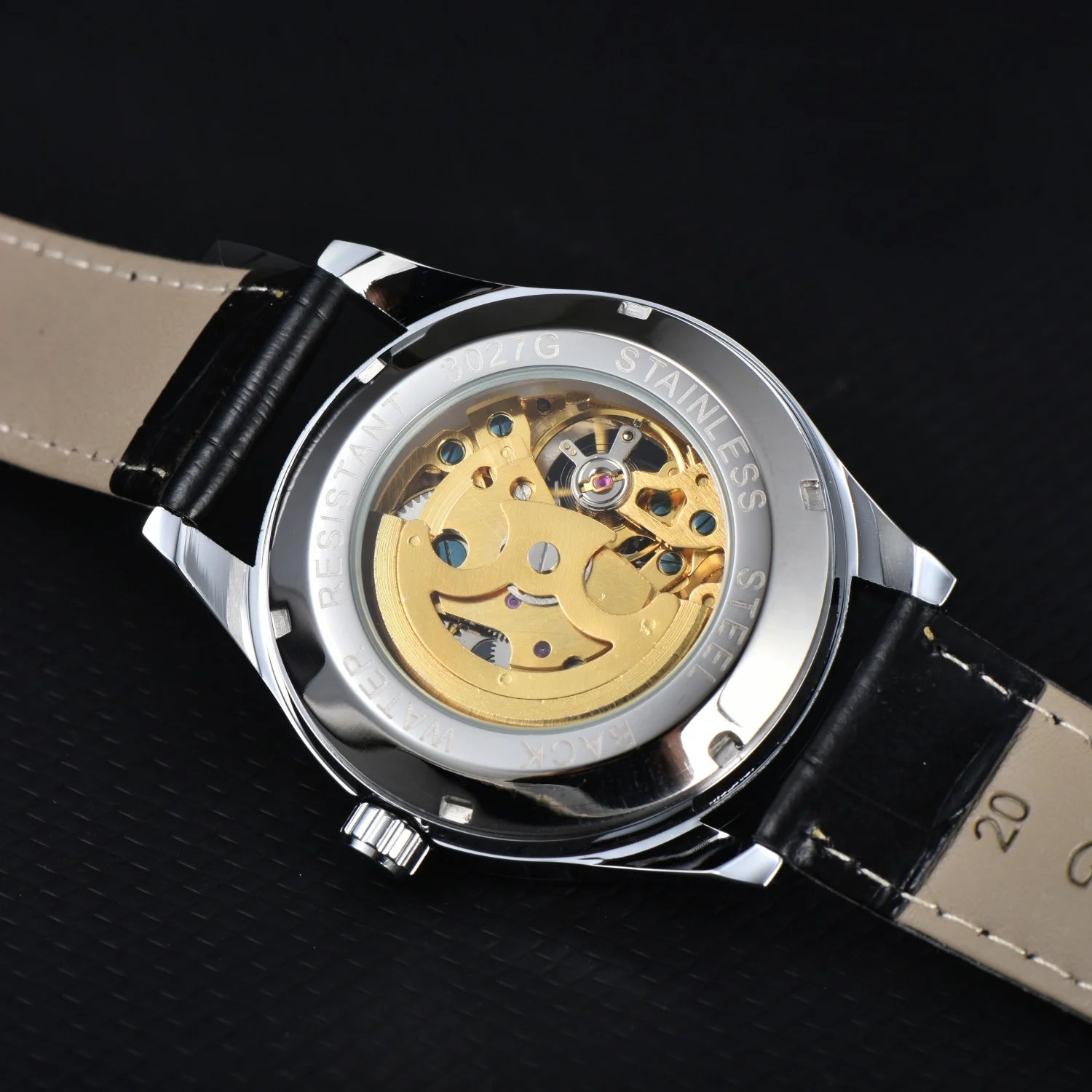 Orient Watch  Double Lion Japanese Fully Automatic Mechanical Watch Hollowed Out Business Men's Watch Stainless Steel Strip