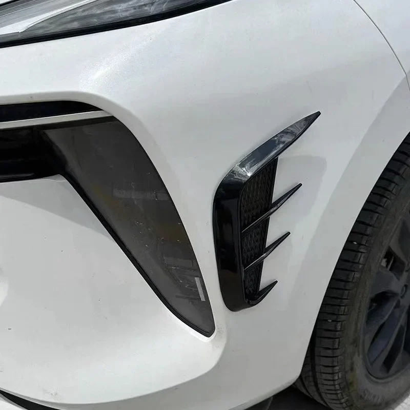 Pair Multipurpose Carbon Fibre Car Shark Gills Emulation Vent Side Air Inlet Hood Decoration Vehicle air outlet Car Body Sticker