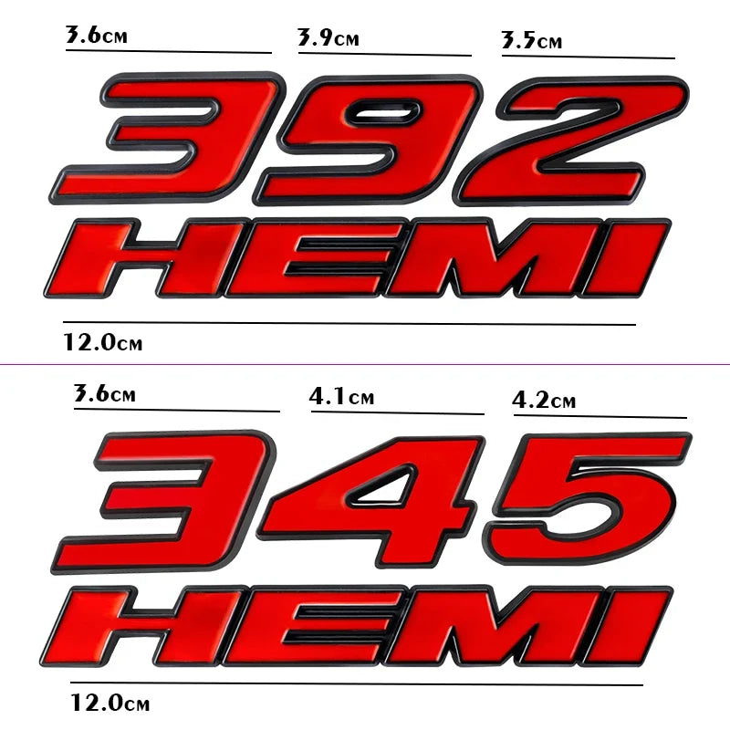 3D Metal Car Stickers 392 345 HEMI Emblem For Journey Charger Ram 1500 Caliber Nitro Caravan Avenger Dart Challenger Dodge