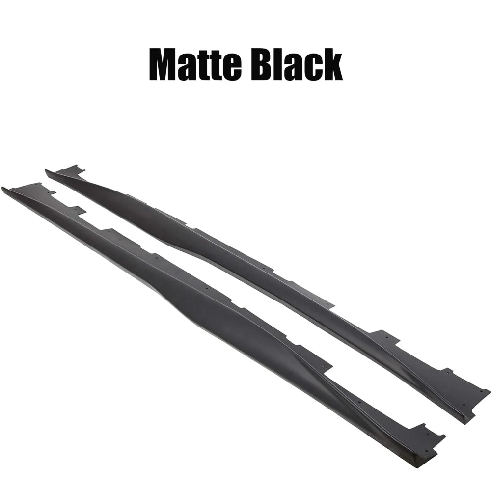 For Chevy Camaro Coupe Convertible LT LS SS RS 2016-2024 ZL1 Style Side Skirts Rocker Panels Spoiler Carbon Look Glossy black