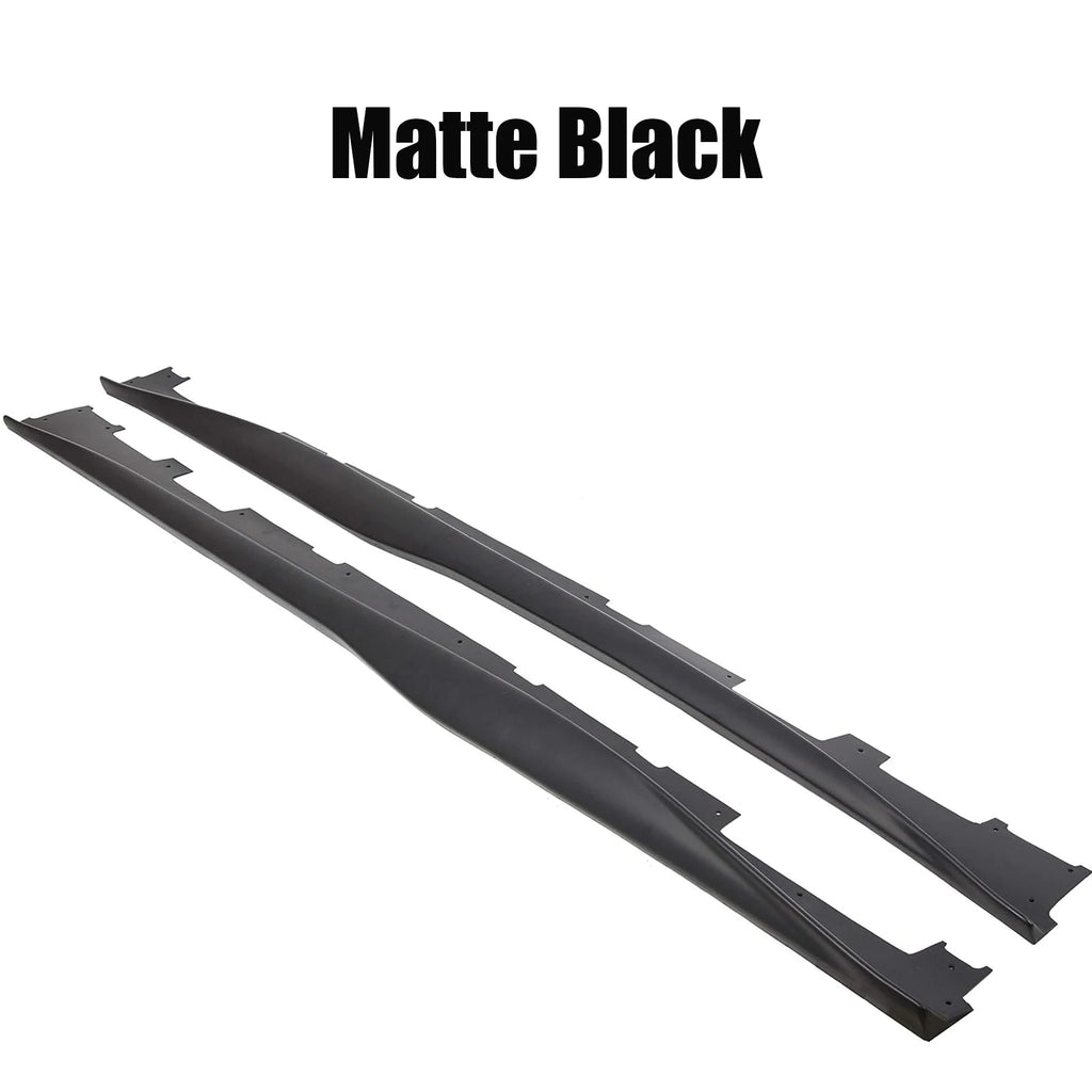 For Chevy Camaro Coupe Convertible LT LS SS RS 2016-2024 ZL1 Style Side Skirts Rocker Panels Spoiler Carbon Look Glossy black