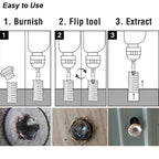 Juego de Extractor de tornillos dañados, broca HSS, removedor roto pelado, pequeño, fácil y rápido, Kit de extracción, herramientas eléctricas de fácil demolición