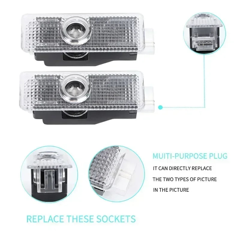 Led Car Door HD Light Laser Projector Welcome Ghost Lamps For BMW 3 5 6 7 1 Series Z4 X3 X6 E81 E71 E90 E93 F30 F10 E92 E60 E84