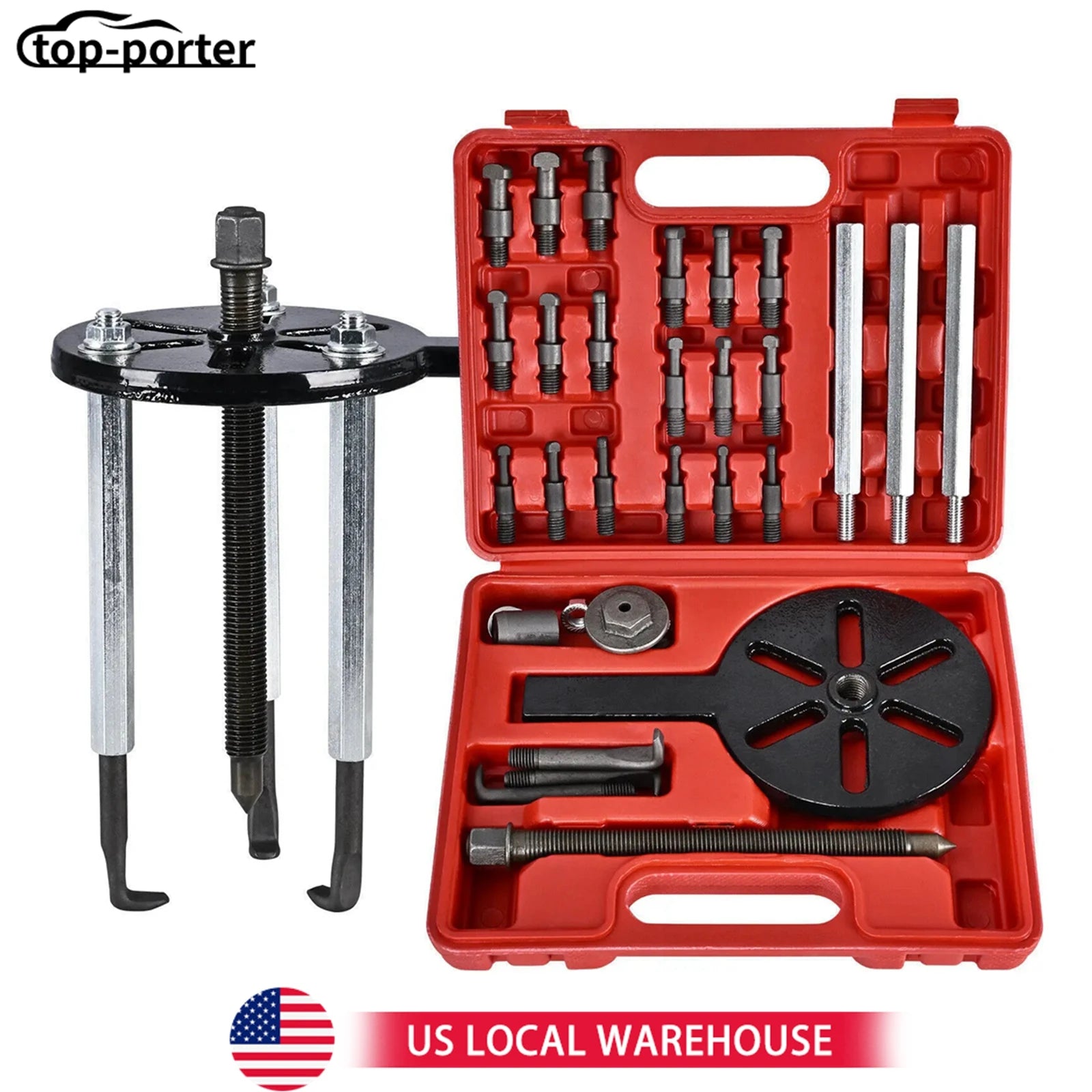 21 in1 Bearing Disassembly Puller Tool Inner Hole Removal Tool Three-jaw Puller Set